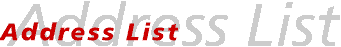 Address List